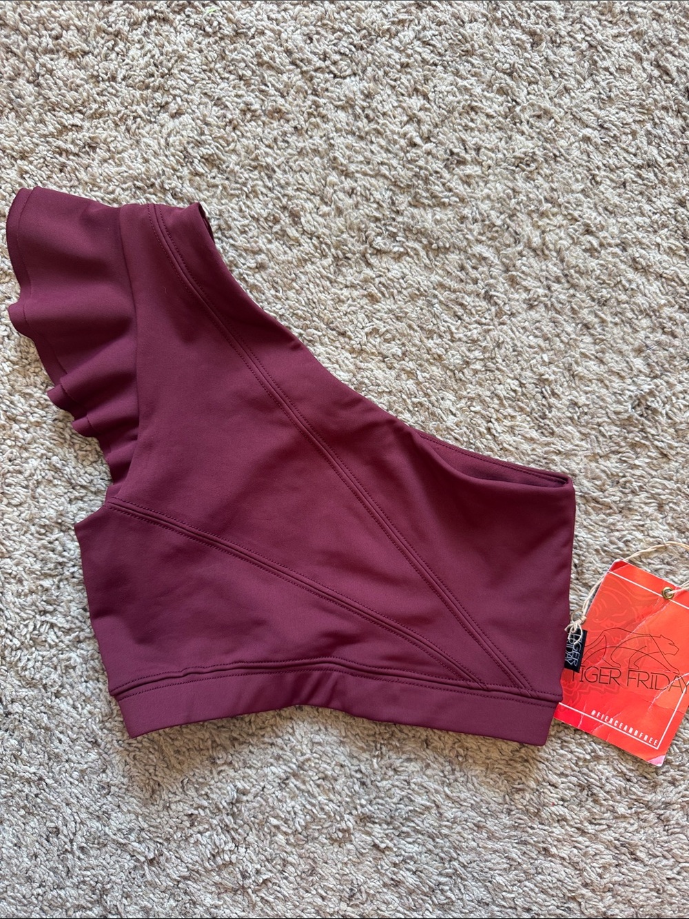 Tiger Friday NWT One-Shoulder Ruffle top